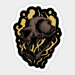 THe Cat Skull Sticker